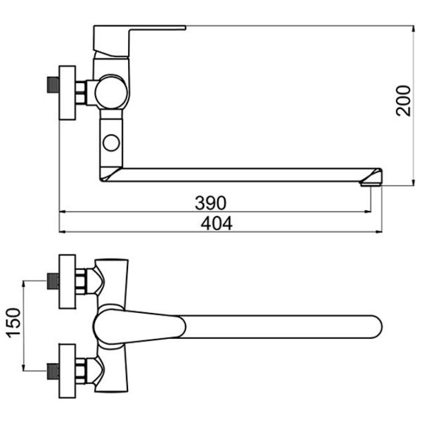 Смеситель для ванны Ferro Fresh 96672/ 1.0 Латунь photo 2