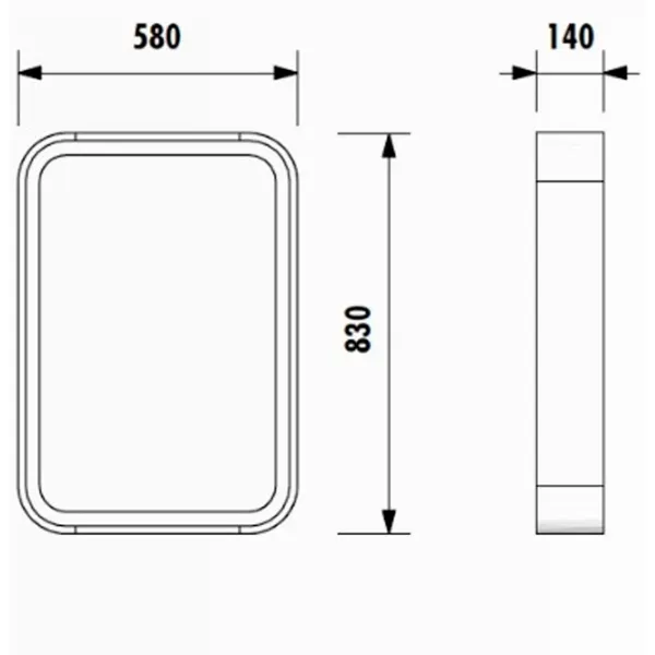Oglindă de baie Creavit Pion Plus MDF/ Dreptunghiular photo 3 Oglindă de baie Creavit Pion Plus MDF/ Dreptunghiular photo 3