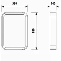 Oglindă de baie Creavit Pion Plus MDF/ Dreptunghiular photo 3