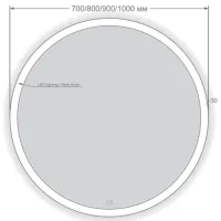 Oglindă de baie Orka Turin MDF/ Rotundă photo 3