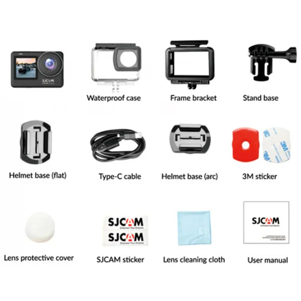Cameră action SJCAM SJ10 PRO 20 MP / 1300 mAh / Black photo 8