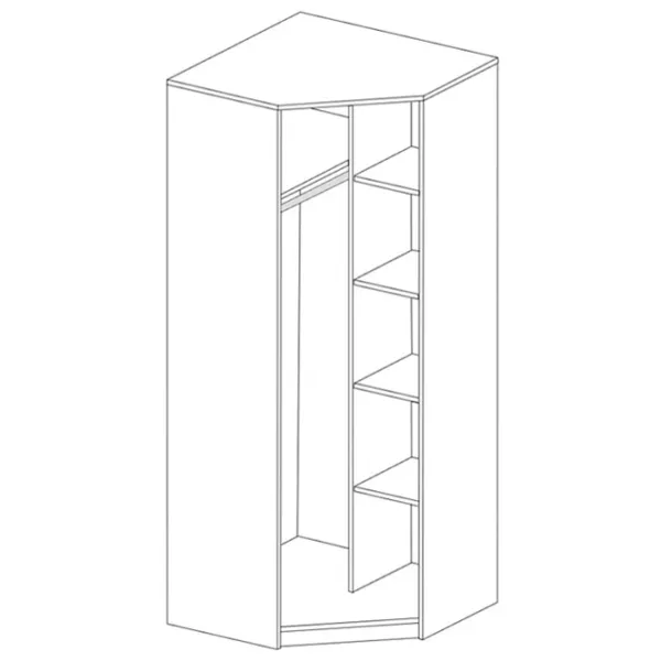 Шкаф Угловой Marcel Prod 3U RO 80 x 80см x 195 / ЛДСП / Дуб Сонома photo 4