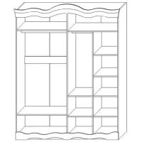 Dulap cupe KMK Countess 180 x 58 x 230.5 / PAL / Metalic white photo 2