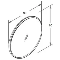 Oglindă de baie Orka TR4012 Aluminiu/ Rotundă photo 3