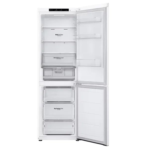 Frigider LG GBV3100DSW cu congelator jos 344 l / 186 cm / White photo 4