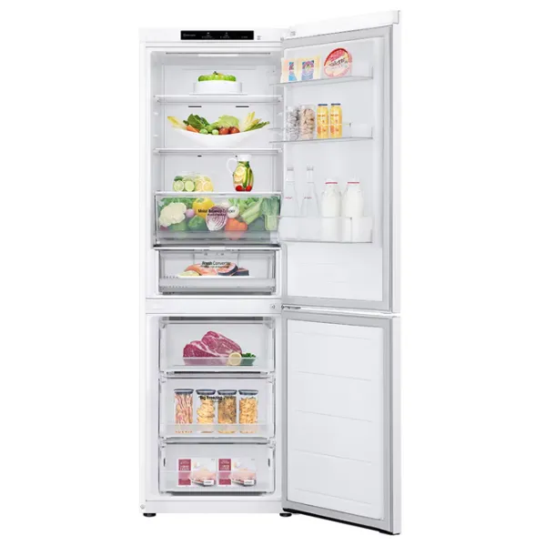 Frigider LG GBV3100DSW cu congelator jos 344 l / 186 cm / White photo 5