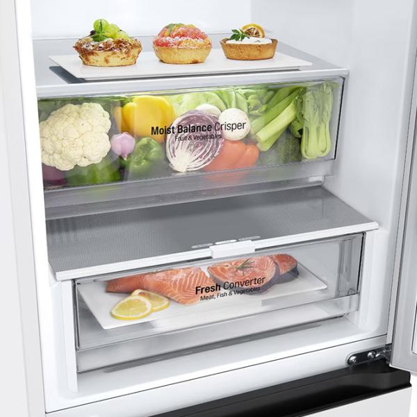 Frigider LG GBV3100DSW cu congelator jos 344 l / 186 cm / White photo 7