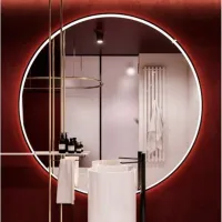 Oglindă de baie Orka TR4012 Aluminiu/ Rotundă photo 2