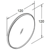 Oglindă de baie Orka TR4012 Aluminiu/ Rotundă photo 4