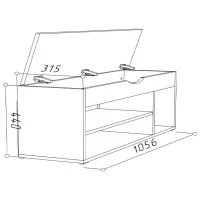 Dulap pentru încălțăminte ML-Mobila ML-6 44 x 105.6 x 31.5/ Stejar Craft Alb/ Stejar Craft Alb photo 2
