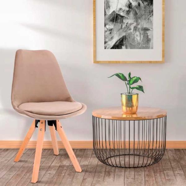 Scaun de birou Jumi Saida Catifea/ Beige photo 5