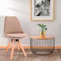 Scaun de birou Jumi Saida Catifea/ Beige photo 5