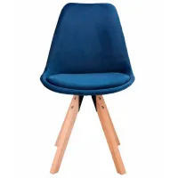 Scaun de birou Jumi Saida Catifea/ Blue photo 2