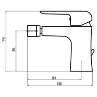 Смеситель для биде Ferro Tina 38011.0 Латунь photo 2