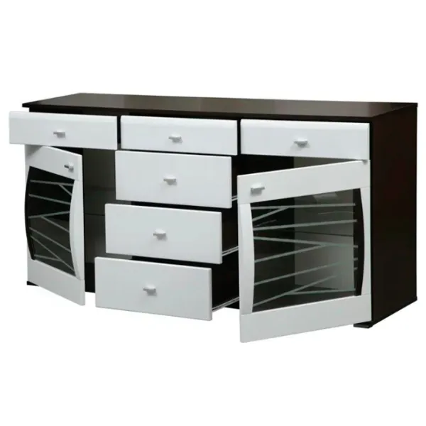Comodă Olmeco Alabama 79.2 x 157.8 x 42.2/ MDF/ Wenge photo 2