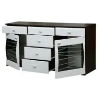 Comodă Olmeco Alabama 79.2 x 157.8 x 42.2/ MDF/ Wenge photo 2