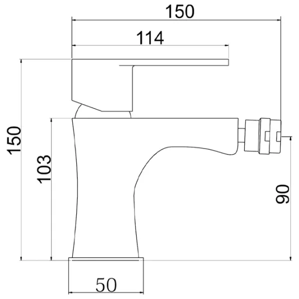Смеситель для биде Ferro Fresh 96011.0 Латунь photo 2