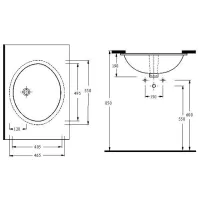 Lavoar Ege Vitrifiye Pinara Oval/ Deasupra blatului/ White photo 2