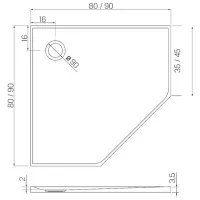 Душевой поддон New Trendy B-0499 Пятиугольный photo 3