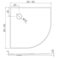 Душевой поддон New Trendy B-0450 Полукруглая photo 4