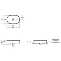 Умывальник Ideal Standard STRADA II Oval Vessel Овальная/ Над прилавком/ Белый photo 3