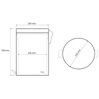 Coș de gunoi Bemeta 104315032 12 l/ Inox/ Crom photo 2