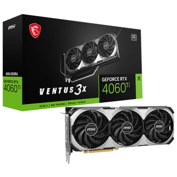 Placă video MSI GeForce RTX 4060 Ti VENTUS 3X OC PCI Express x16 4.0 / 8 GB photo 5 Placă video MSI GeForce RTX 4060 Ti VENTUS 3X OC PCI Express x16 4.0 / 8 GB photo 5