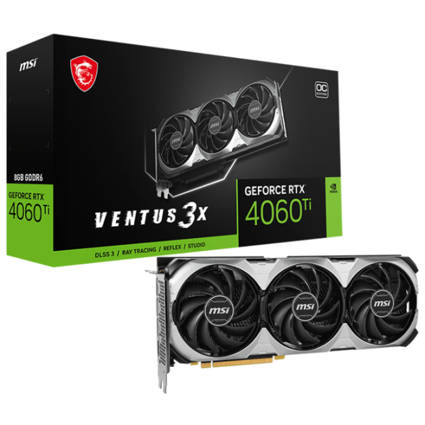 Placă video MSI GeForce RTX 4060 Ti VENTUS 3X OC PCI Express x16 4.0 / 8 GB photo 5 Placă video MSI GeForce RTX 4060 Ti VENTUS 3X OC PCI Express x16 4.0 / 8 GB photo 5