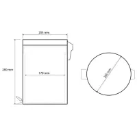 Coș de gunoi Bemeta 104315014 5 l/ Inox/ White photo 3