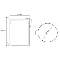 Coș de gunoi Bemeta Hematit 5 l/ Inox/ Black photo 2