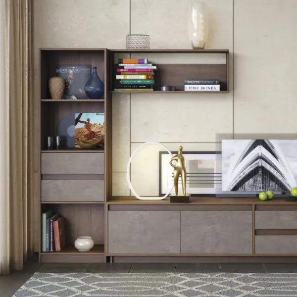 Etajeră Mobi Leon 176.3 x 58.4 x 36.3 cm/ LPAL/ Walnut photo 2