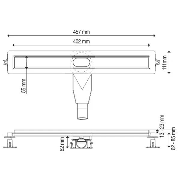 Трап для душа Wirquin Flat Linear Пластик photo 3