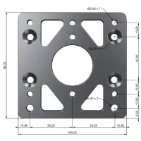 Переходная пластина колесной базы Moza Racing 1062534 ПК/ Черный photo 2