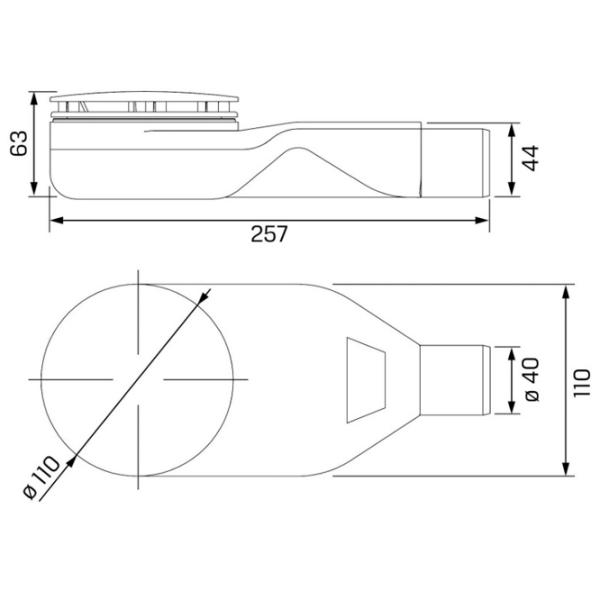 Сифон для ванны New Trendy S-0039 110 мм/ Полипропилен photo 2