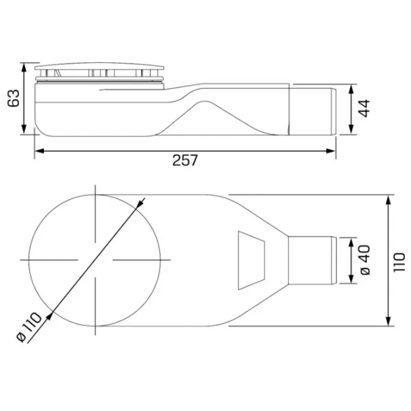 Сифон для ванны New Trendy S-0038 40 мм/ Полипропилен photo 2