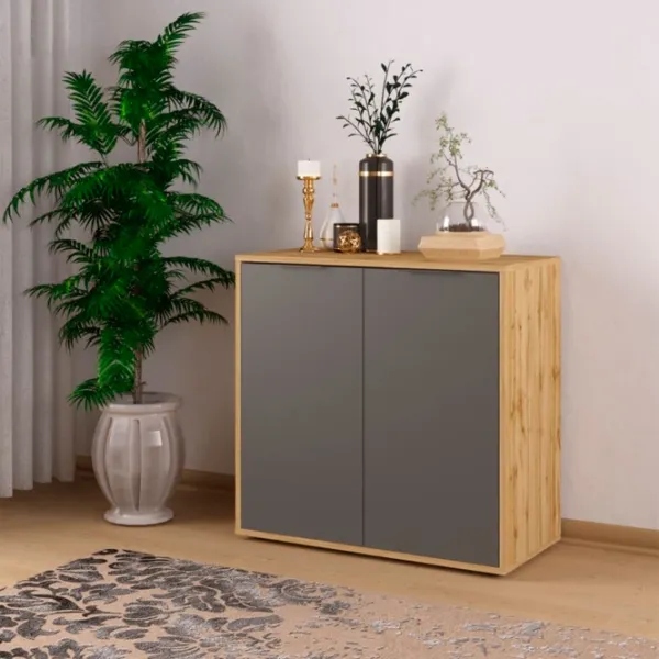 Комод Sokme Nitro 80см x 80см x 40см/ ЛДСП/ Серый photo 2