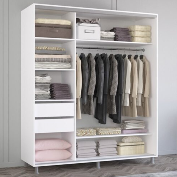 Dulap cupe Mobildor-Lux ARON 1900 K  190 x 60 x 210 / PAL / White photo 3