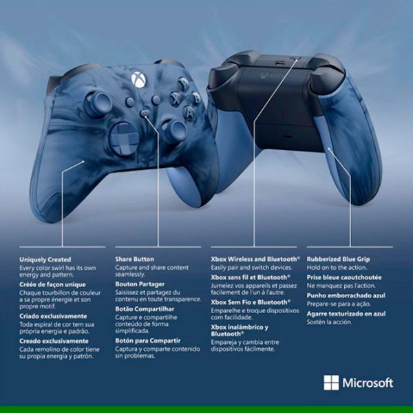 Gamepad Microsoft Stormcloud Vapor Fără fir / 13 buttons / Blue photo 7