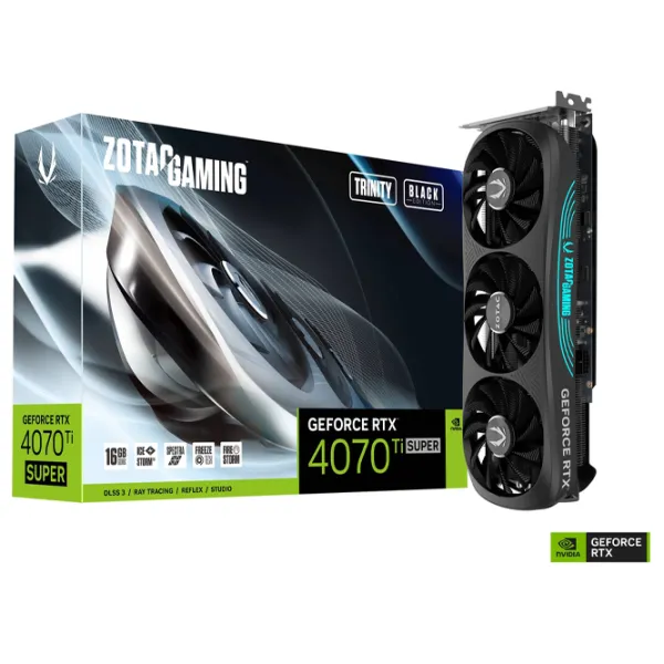 Placă video Zotac GeForce RTX 4070 Ti SUPER Trinity Black Edition PCI Express x16 4.0 / 16 GB photo 6