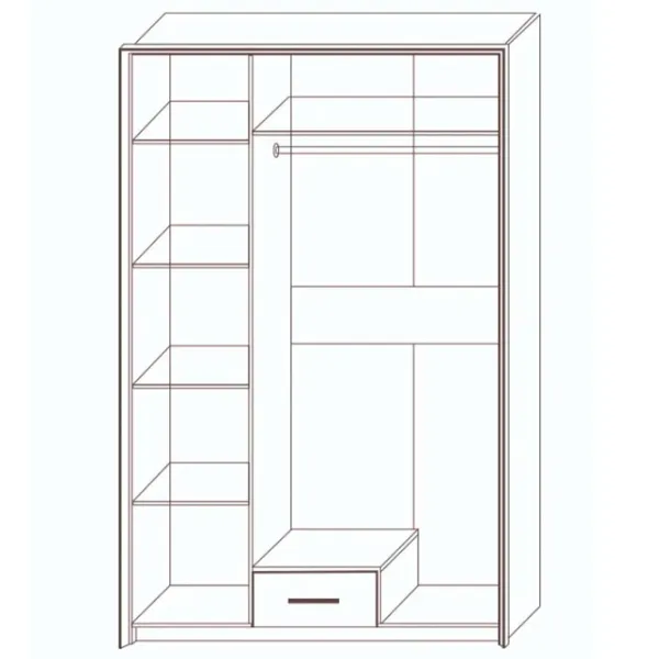 Dulap Linear Sokme Sara 3D 136 x 57.5 x 212 / DSP / Pinot aurelio photo 3
