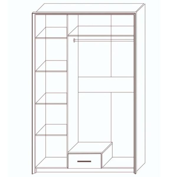 Dulap Linear Sokme Sara 3D 136 x 57.5 x 212 / DSP / Pinot aurelio photo 3