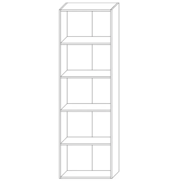 Шкаф Линейный Sokme Jack 2D 60 x 32см x 192 / ЛДСП / Белый photo 2