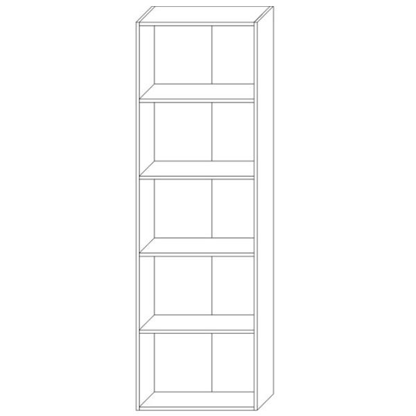 Шкаф Линейный Sokme Jack 2D 60 x 32см x 192 / ЛДСП / Белый photo 2