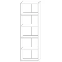 Dulap Linear Sokme Jack 2D 60 x 32 x 192 / PAL / Alb photo 2