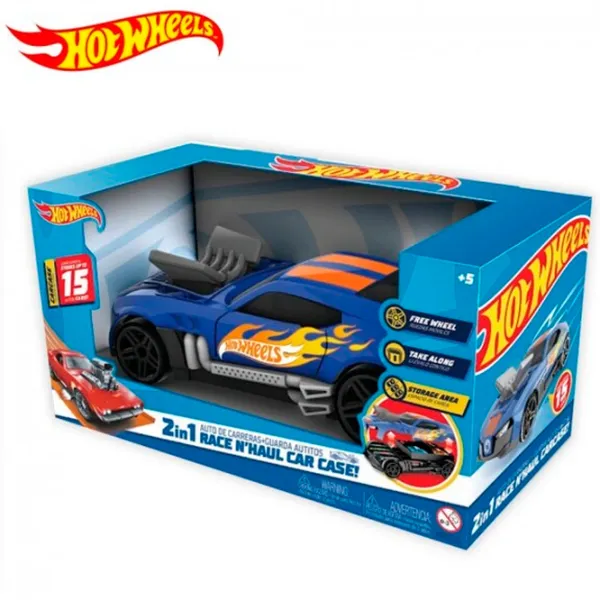 Container pentru mașini Hot Wheels HWCC15 Blue photo 4