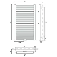 Uscător de prosoape Gorgiel Nadir AD-DR/ P 120/ 55 Cu apă photo 5