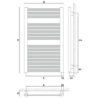 Uscător de prosoape Gorgiel Nadir DR AD-DR 120/ 55 Cu apă photo 6