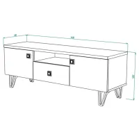 Тумба под телевизор ML-Mobila Mira № 7 50см x 140см x 40см/ ЛДСП photo 2