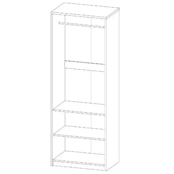 Шкаф Линейный Sokme Aigo AG6 2D 83.1 x 53.5см x 192 / ЛДСП / Бук артисан photo 3