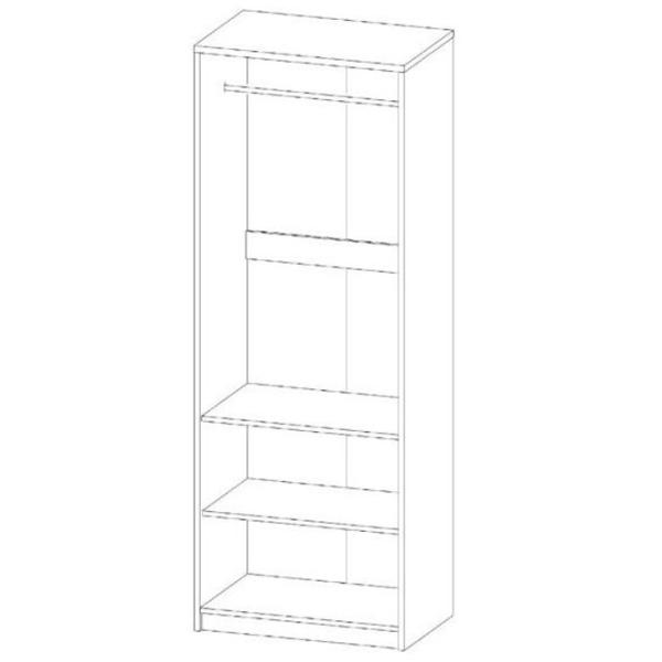 Шкаф Линейный Sokme Aigo AG6 2D 83.1 x 53.5см x 192 / ЛДСП / Бук артисан photo 3